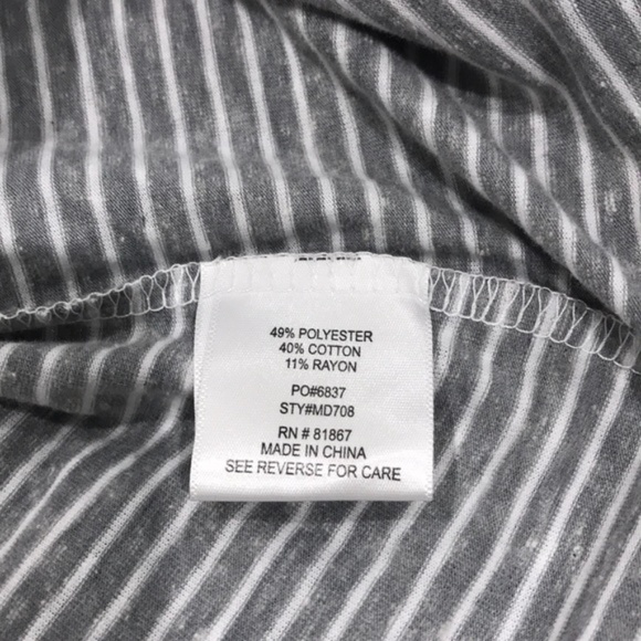 Olivia Sky Ruched Striped Tee - Picture 4 of 6